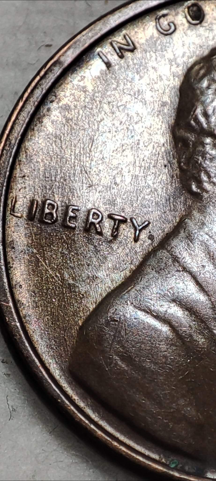 One-Cent-1972-D-USA-/-Over-Polished-Die